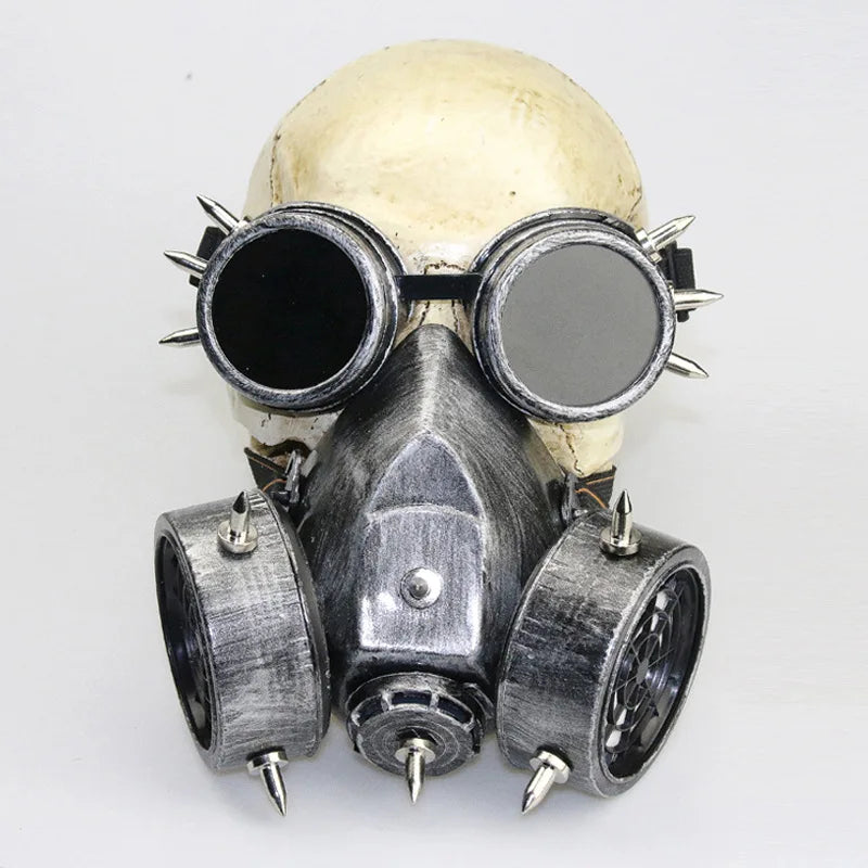 Steampunk Spiked Gas Mask & Goggles 🕶️🔥