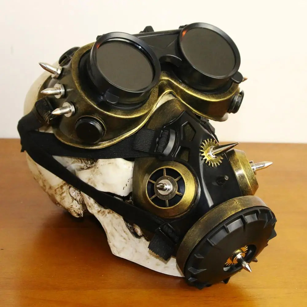 Steampunk Spiked Gas Mask & Goggles 🕶️🔥