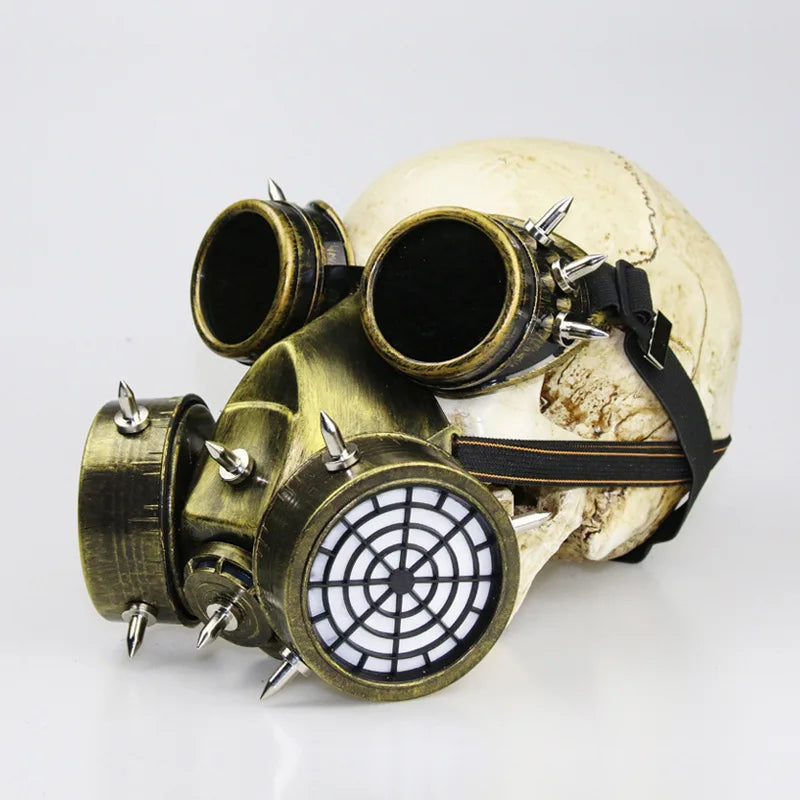 Steampunk Spiked Gas Mask & Goggles 🕶️🔥