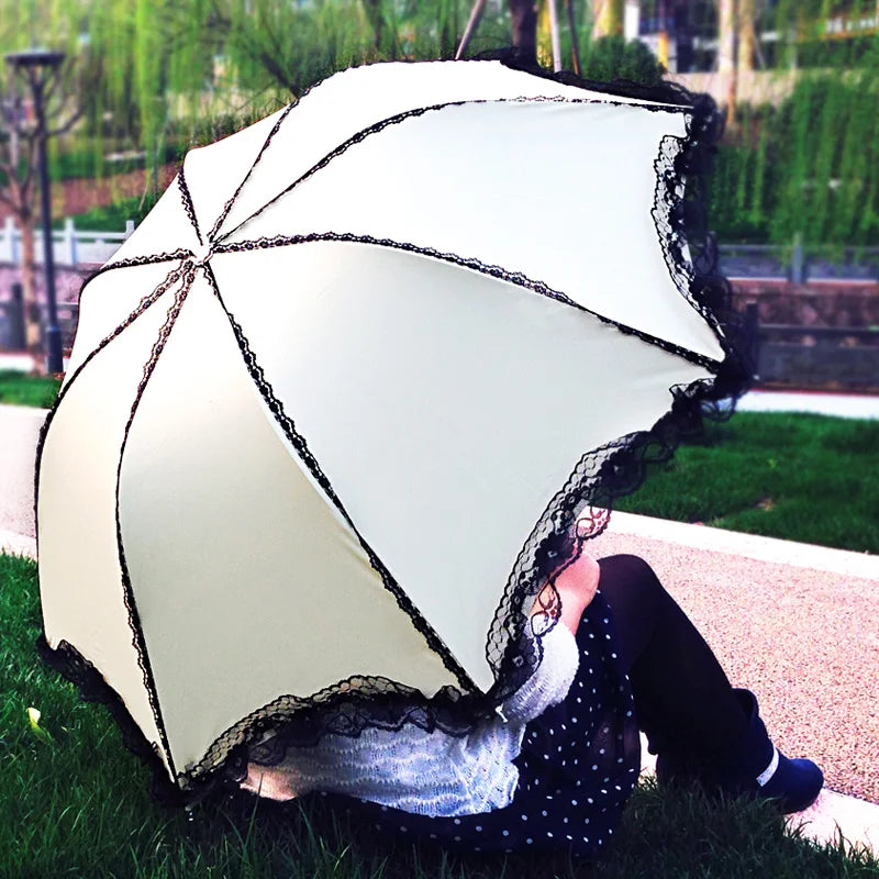 Gothic Lace Parasol – Elegant UV Protection Umbrella ☔🖤