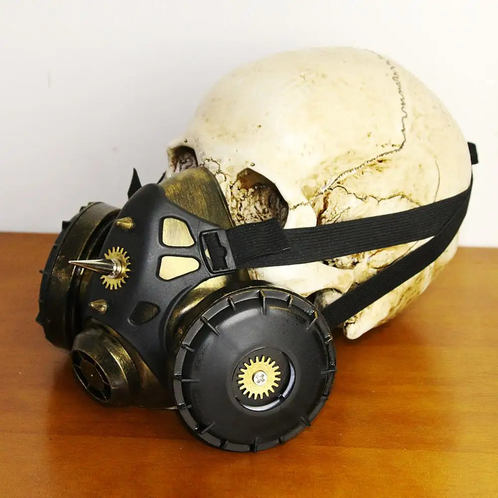 Steampunk Spiked Gas Mask & Goggles 🕶️🔥