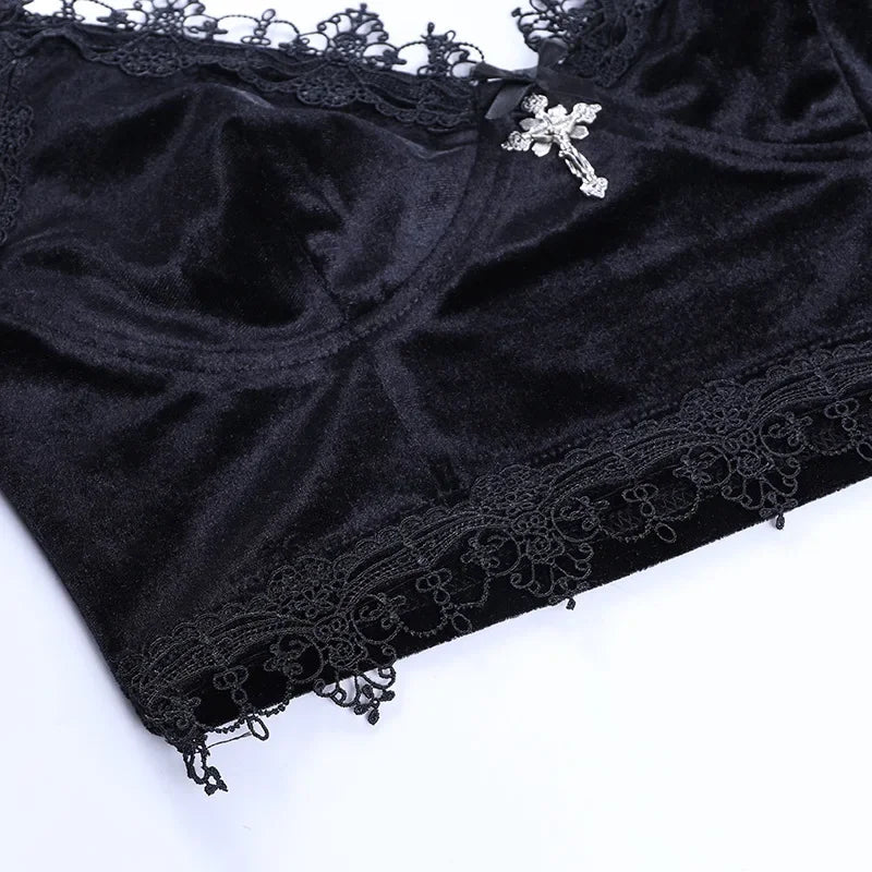 Velvet Veil Gothic Camis – Lace-Trimmed Elegance for the Darkly Inclined 🔮🖤