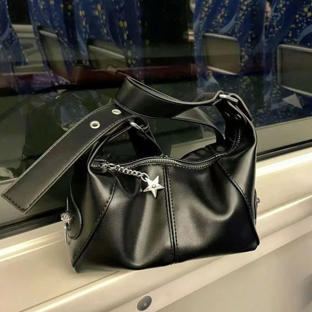 Y2K Gothic Star Shoulder Bag 🖤✨