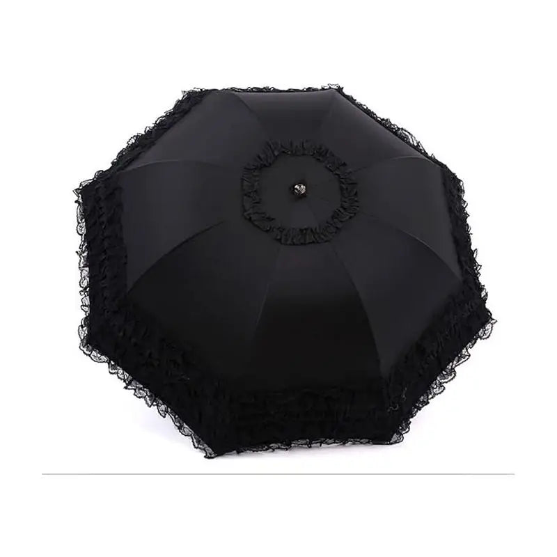 Gothic Elegance – Vintage Lace Parasol for Dark Romance 🔮☂️